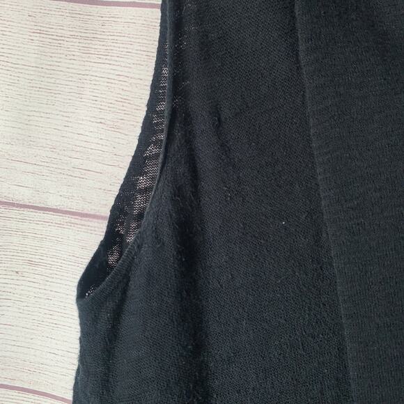 Mossimo Long Black Cardigan Sleeveless Vest Duster Slightly Sheer Size XS - Picture 12 of 12